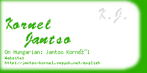 kornel jantso business card